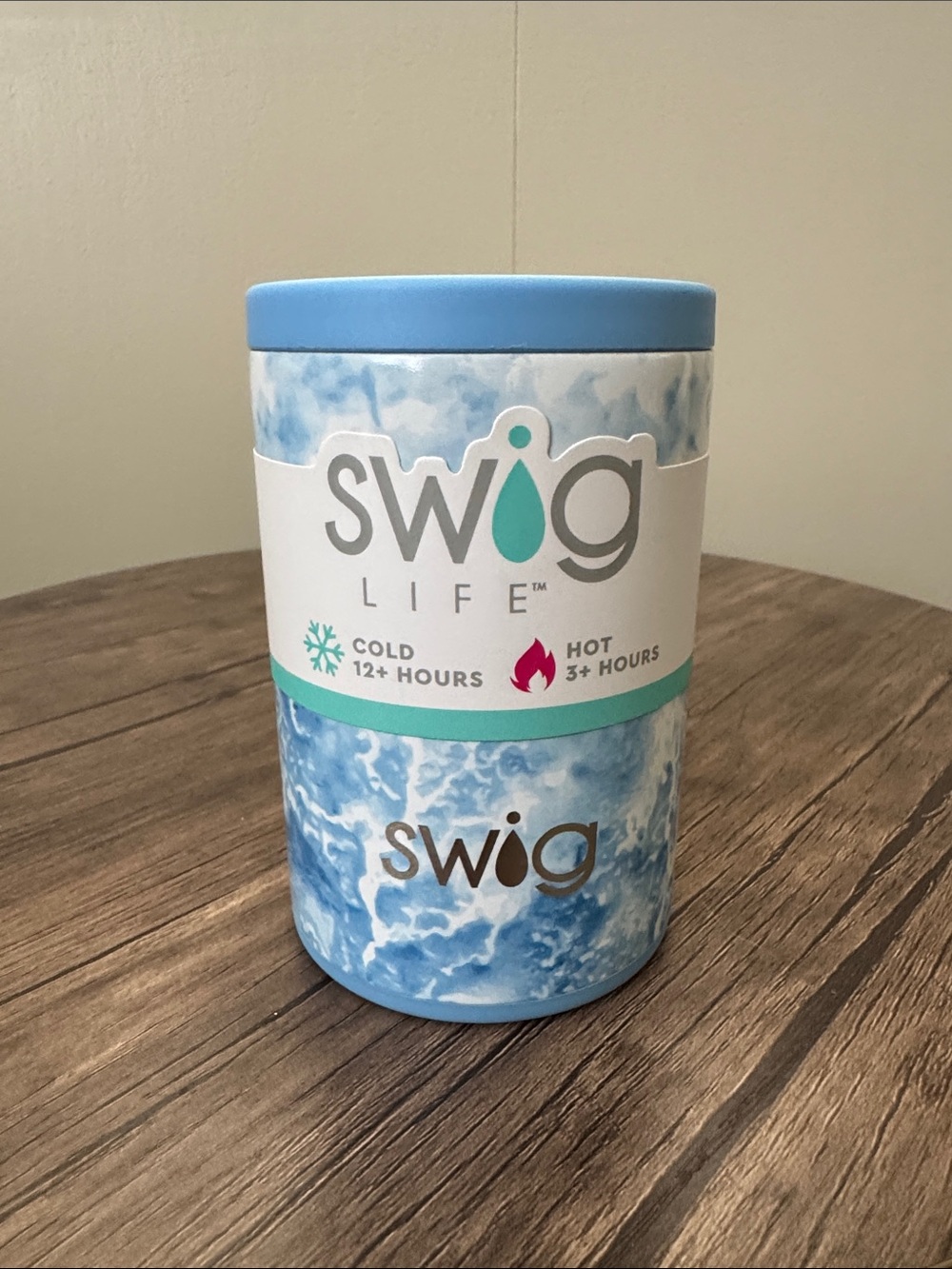 SWIG Life Sea Spray Insulated Can or Bottle Holder Tumbler - Blue